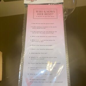 Bridal Shower Game Cards